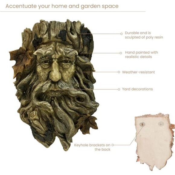 'Old Man' Tree Hanging Planter - Yard Decorations - Whimsical Tree Sculpture - Picture 5 of 8